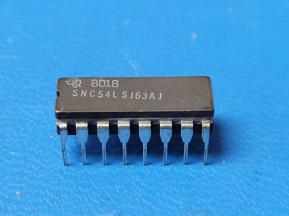 (10PC) SNJ54LS163AJ TI Binary Counter Synchronous Positive Edge 4-Bit TTL CDIP16