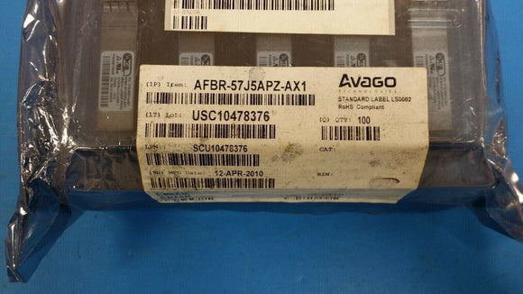 (100PC) AFBR-57J5APZ-AX1 MM 3G BTS SFP IND-TEMP ROHS AXIS Fiber OpticTransceiver