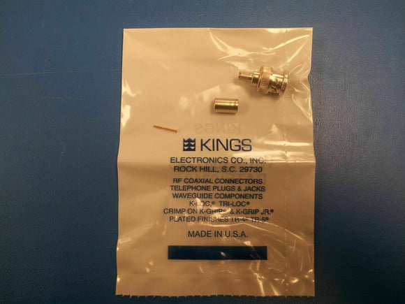 (2 PC) KINGS ELECTRONICS 2065-7-9 BNC 75 Ohm Male Straight Crimp Plug RG-59 Type