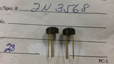 (6 PCS) 2N3568 CARTER SEMI NPN BJT TRANSISTORS TO-105 PACKAGE GOLD LEADS