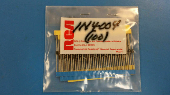 (100 PCS) 1N4004 Diode 400V 1A 2-Pin DO-41