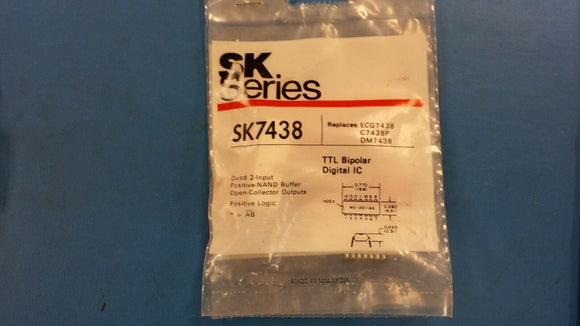 (2 PC) NTE7438=SK7438 NAND Gate 4-Element 2-IN Bipolar 14-Pin PDIP