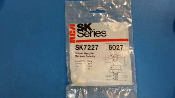 (1PC) SK7227 (NTE6027 EQUAL) Diode 200V 60A 2-Pin DO-5