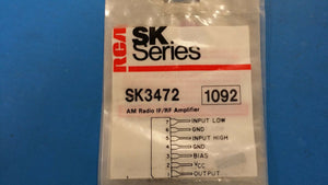 (1 PC) SK3472 RCA (NTE1092)  AM RADIO IF/RF AMPLIFIER