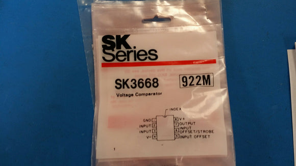 (2 PCS) SK3668 RCA (NTE922M EQUAL) Comparator Single ±18V/36V 8-Pin Mini-DIP