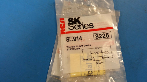 (1 PC) SK914 RCA (NTE8226 EQUAL) THERMAL CUTOFF FUSE 228*C