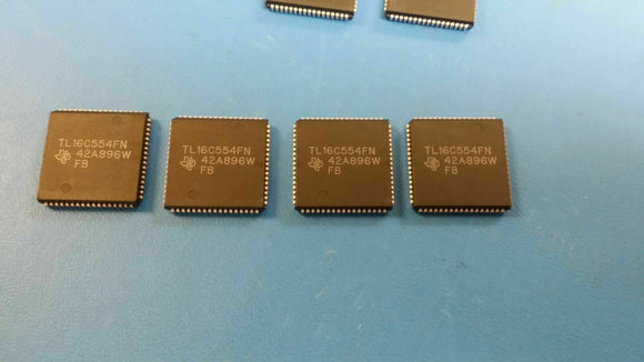 (1 PC) TL16C554FN TEXAS INSTRUMENTS UART 4-CH 16Byte FIFO 5V 68-Pin PLCC