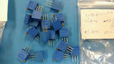 (5 PCS) 3296X-1-102 BOURNS TRIM RES Thru Hole 3/8" 1Kohms Horizontal Adjusts