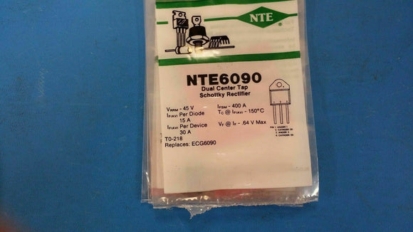 (1 PC) NTE6090, ECG6090, Dual Center Tap Schottky Rectifier