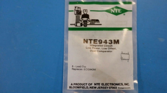 (1 PC) NTE943M, ECG943M, IC, Low Power, Low Offset, Dual Comparator