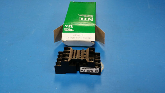 (1 PC) R95-117 NTE Conn Relay Socket SKT 14 POS Screw ST Panel Mount