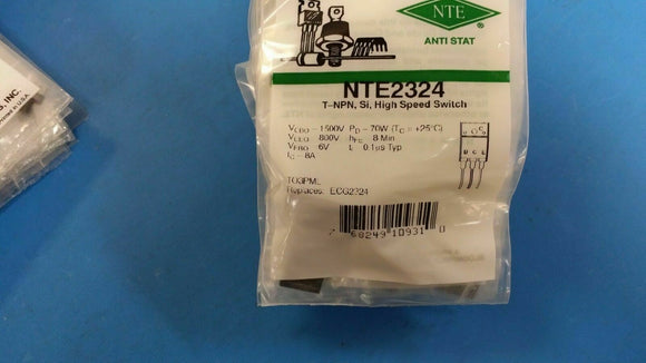 (1 PC) NTE2324, ECG2324, Silicon NPN Transistor, High Speed Switch