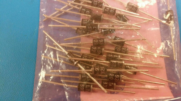 (10 PCS) SB320 DIODES INC Diode Schottky 20V 3A 2-Pin DO-201AD