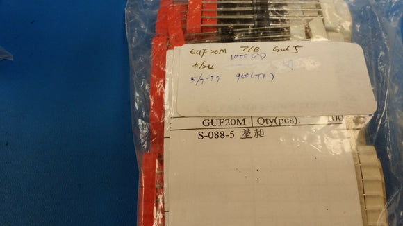 (20 PCS) GUF20M  GULF SINTERED GLASS FAST SWITCHING RECTIFIER 1000V 2A DO-204AC