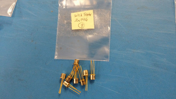 (2 PCS) 2N796 SOLID STATE RF SMALL SIGNAL TRANSISTOR PNP 12V TO-18