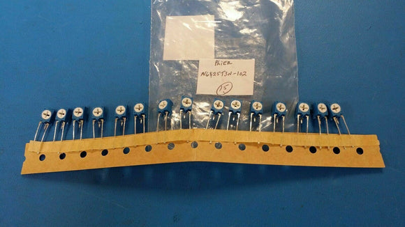 (10 PCS) N6-S25T3N-102, Piher, 6mm Carbon Potentiometer, 1 kOhms, Side Adjustabl
