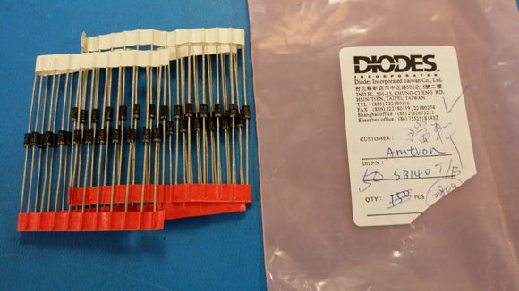(25 PCS) SB140 DIODES INC Diode Schottky 40V 1A 2-Pin DO-41