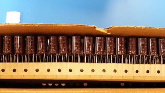 (10 PCS) 470uF 35V 20% 10X20mm Aluminum Elec Cap Radial KMF35VB470M BY NIPPON