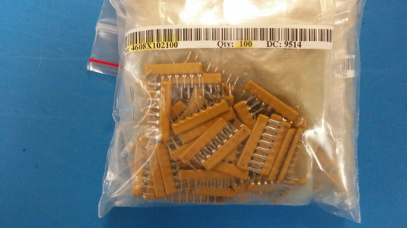 (25 PCS) 4608X-102-100 BOURNS Resistor Networks & Arrays 8Pin 2% 10ohm Isolated