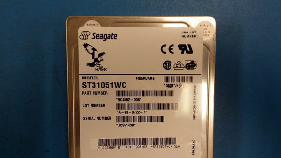 (1HD) ST31051WC Seagate Hawk 2XL(1.05GB)31/2