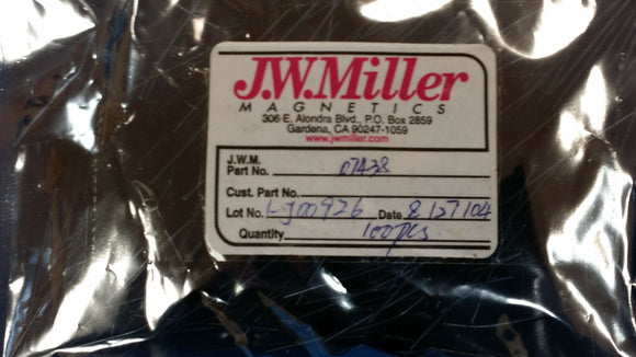 (25 PCS) 07438 JW MILLER INDUCTOR AXIAL LEAD