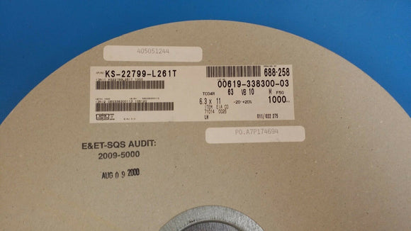 (10PCS) KS-22799-L261T CAPACITOR 10UF +/-20% 63V