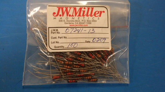 (10 PCS) 07241-13 JW MILLER Fixed RF Inductors 10uH 10%