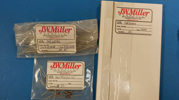(10 PCS) 70F255AI JW MILLER RF Fixed Inductors 25uH 5%, Obsolete