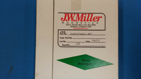 (10 PCS) 70F274AI-RC JW MILLER RF Fixed Inductors 270uH 5%