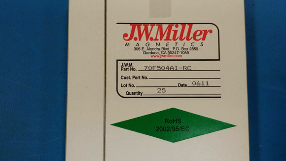 (10 PCS) 70F504AI-RC JW MILLER RF Fixed Inductors 500uH 5%
