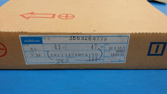 (25 PCS) 47uF 63VDC 20% RADIAL ELECTROLYTIC CAPACITOR UKL1J470MPA1TD