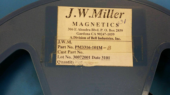 (10)PM3316-101M MILLER 1 ELEMENT 100uH FERRITE-CORE GENERAL PURPOSE INDUCTOR SMD