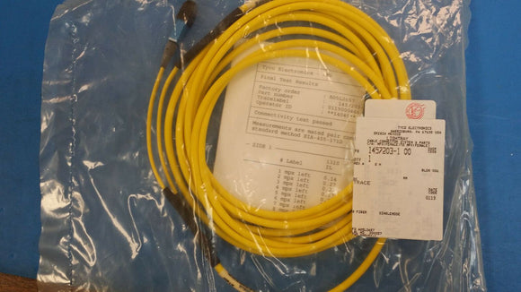 (1) AMP/TYCO 1457203-1 FIBER OPTICS CABLE CONNECTOR MPX (FEMALE) TO MPX (FEMALE)