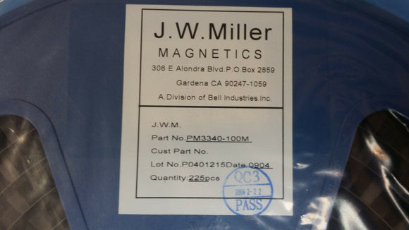 (10 PCS)PM3340-100M MILLER 1 ELEMENT 10uH FERRITE-CORE GENERAL PURPOSE INDUCTOR