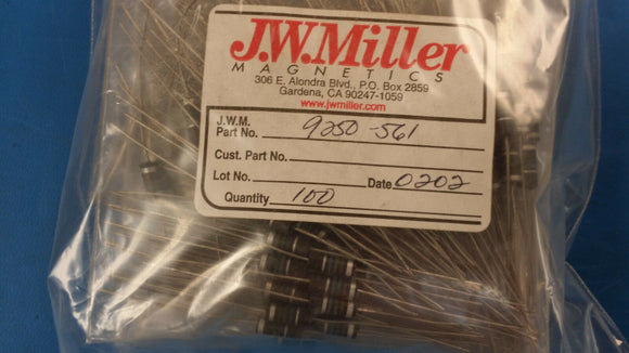 (10 PCS) 9250-561 JW MILLER RF Fixed Inductors 0.56uH 10%, Obsolete
