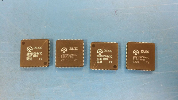 (1 PC) Z8018008VSC ZILOG Microprocessors - MPU 8MHz CMOS Enh MPU 68 PIN PLCC