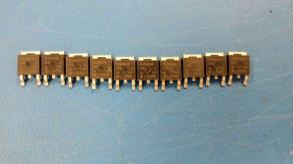 (10 PCS) SUD50N06-09L SILICONIX Trans MOSFET N-CH 60V 50A 3-Pin(2+Tab) DPAK
