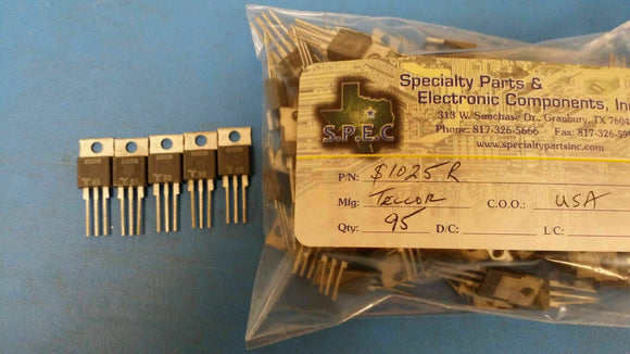 (10 PC) S1025R TECCOR Thyristor SCR 100V 350A 3-Pin(3+Tab) TO-220AB Non-Isolated