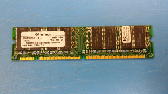 (1PC) HYS64V8300GU-7.5-C 8Mx64 SDRAM 64MB SYNC, 133MHZ, CL3
