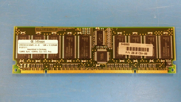 (1PC) HYS72V16100WR-8-B INFINEON 16Mx72 SDRAM 128MB, 100MHZ, COMPAQ# 20-01CSA-08