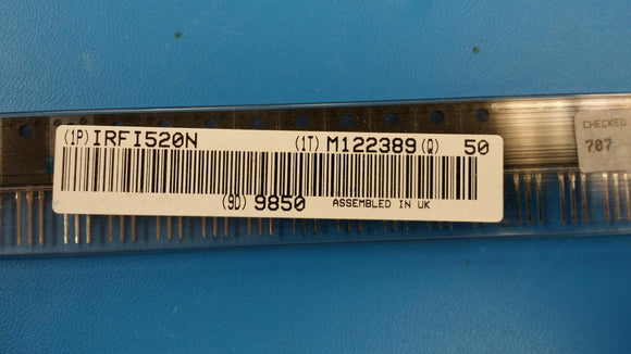 (10 PCS) IRFI520N IR Trans MOSFET N-CH 100V 7.6A 3-Pin(3+Tab) TO-220FP