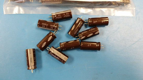 (10) ELECTROLYTIC CAPACITOR 1000uF 35V 20% +105C RADIAL 13X30 CETMZ1V102M1330FD