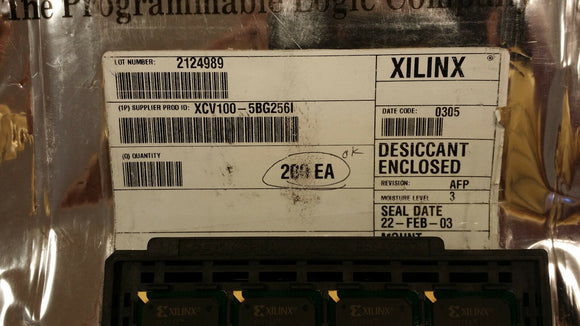 (1 PC) XCV100-5BG256I XILINX FPGA, 600 CLBS, 108904 GATES, 294MHz, PBGA256
