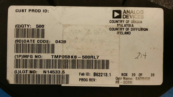 (2 PCS) TMP05BKS-500RL7 AD Temp Sensor Digital 5-Pin SC-70