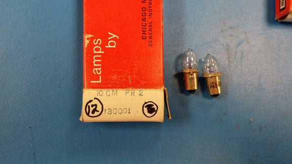 (12 PCS) CHICAGO MINIATURE PR2 2.38V .5A B3-1/2 SC Miniature Flange Base