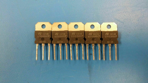 (2 PCS) STPS3045CP STMICRO Diode Schottky 45V 30A 3-Pin(3+Tab) SOT-93