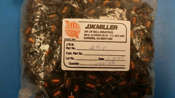 (20 PCS) 4910 JW MILLER Variable Inductors 0.46-0.788uH
