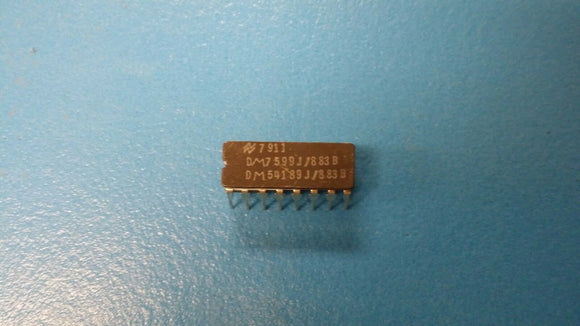 (1 PC) DM7599J/883B NSC IC MEMORY CIRCUIT, STATIC RAM 16 PIN CERAMIC DIP