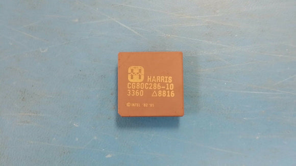 (1 PC) CG80C286-10 HARRIS 16-BIT 10MHz MICROPROCESSOR CPGA68