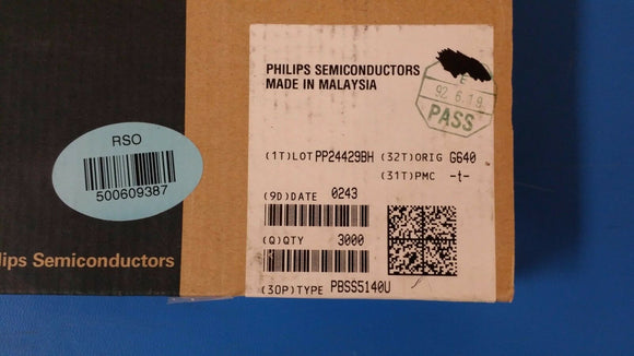 (10 PCS) PBSS5140U PHILIPS BIPOLAR TRANS PNP 40V 1A SOT323